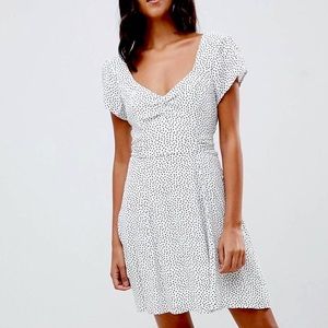 Abercrombie&Fitch Tea Dress With Wrap Detail - Ditsy Spot - Size Small